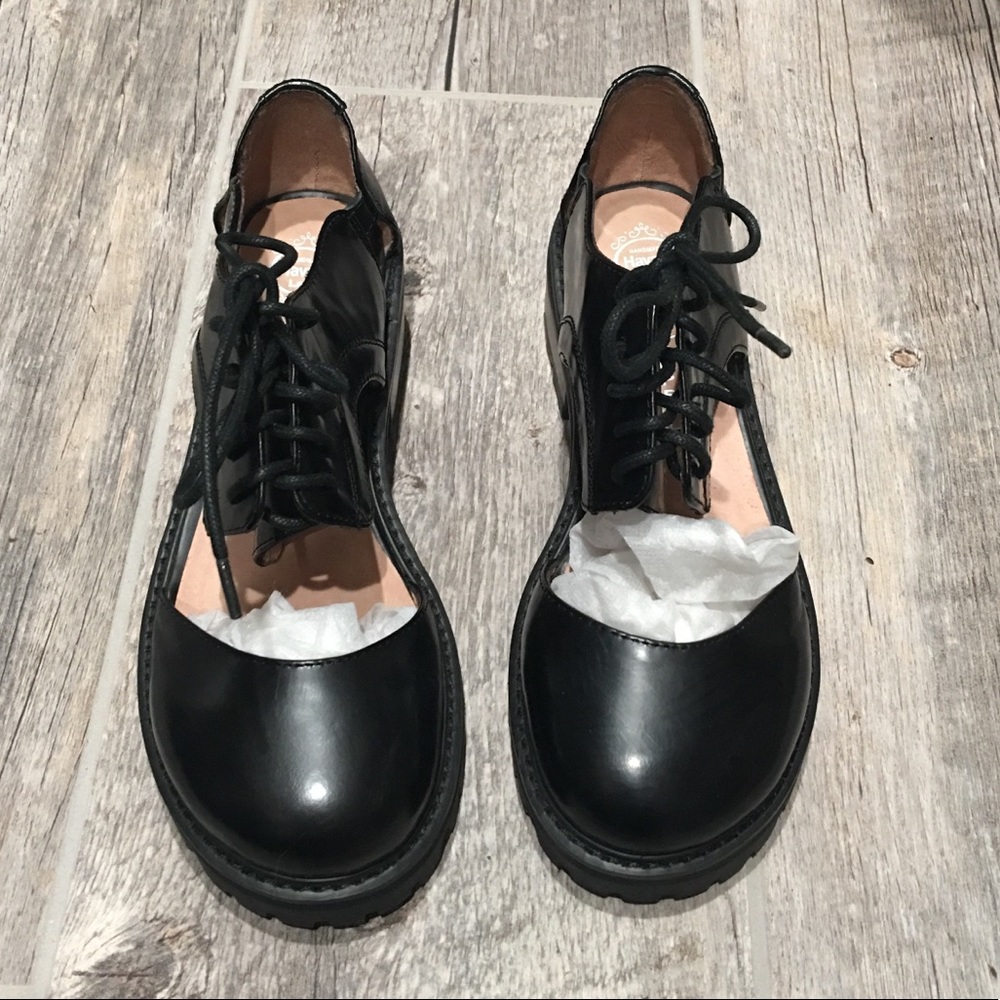 Black leather Jeffrey Campbell shoes